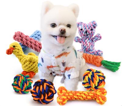 China 2021 Viable China Carrot Toy Pet Stylish Dog Rope Portable Safe Durable Knot Ball for sale