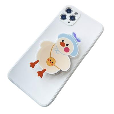 China Hot Custom Adjustable Style Statistical Institute Korea Epoxy Resin Animal Acrylic Grip Up Poppings Mobile Phone Holder Stand for sale