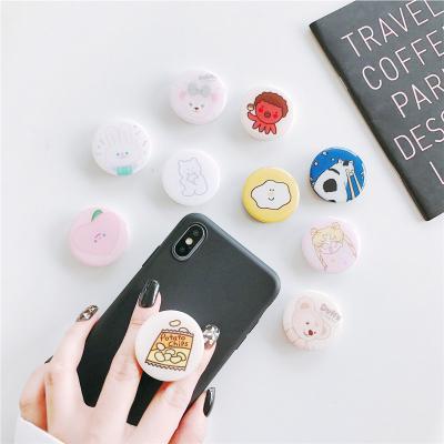 China Custom Source Logo 3D Cartoon Anime Epoxy Resin Phone Grips Holder Poppings Finger Griptok Adjustable for sale