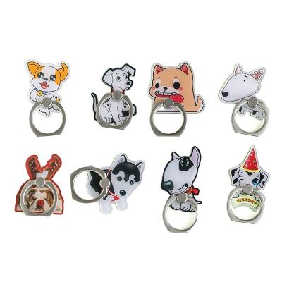 China Adjustable Promotional Gifts Phone Accessories Custom Logo Acrlycs Dog Phone Ring Holder Phone Holder for sale