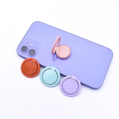 China Promotional Gifts Adjustable Macaroon Color Ring Phone Holder Metal Phone Mount With Custom Logo for sale