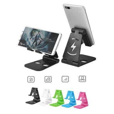 China Adjustable Bolt Shape Thunder Gift Promotion Factory Custom Logo Rotate Adjustable Phone Holder Stand for sale