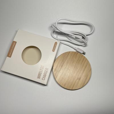 China UniversalÂ   wholesale phone accessories 15W fast Qi bamboo wooden wireless charger with Logo Custom for sale