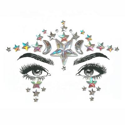 China Eye easy jewelry festival rhinestone fashion temporary tattoos crystals face tatoo sticker for party for sale