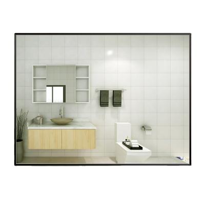 China Customized Modern Large Rectangle Aluminum Alloy Mirror Bathroom Decoration Wall Mirror for sale