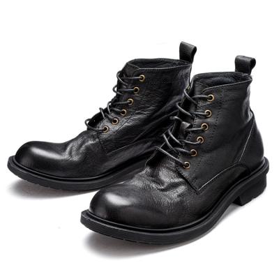 China Breathable Supplier Provides High Quality Customized Roman Boots EVA Leather + Rubber Men's Leather Boots for sale