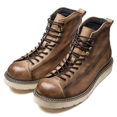 China Cheap Custom Made Roman Boots Breathable Factory Supplier New Product EVA Leather + Rubber Men's Leather Boots for sale