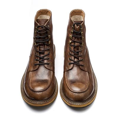 China New Product Breathable Factory Supplier Customized Roman Boots EVA Leather + Rubber Mens Leather Boots for sale