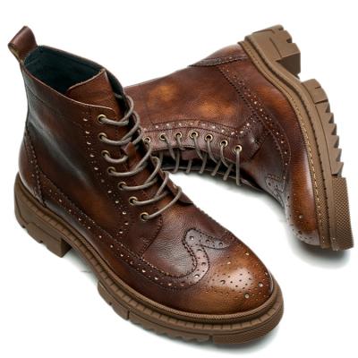 China Custom Made Roman Boots Breathable High Quality Hot Selling EVA Leather + Rubber Men's Leather Boots From China for sale