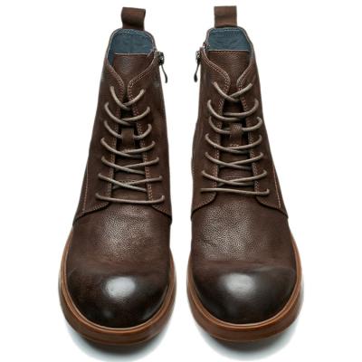 China Breathable Factory Selling Roman Boots Modern Design EVA Leather + Rubber Men's Leather Boots for sale