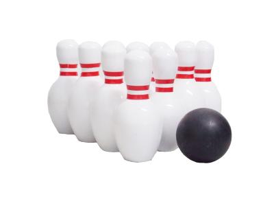 China Kid-parent Indoor Game Wooden Bowling Set For Kid Indoor/Outdoor Wooden Bowling Pins Game Set Wooden Toys Small Size Throwling Ball To Hit The Pin for sale