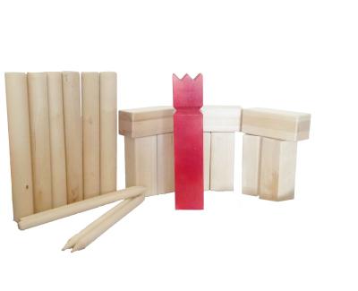 China High Quality Outdoor Games Viking Kubb 100% Nature Safe Wood Throwing Sport Set for sale