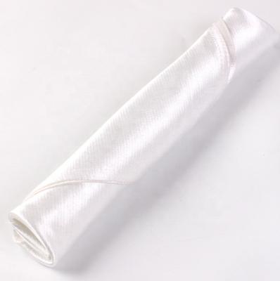 China Sturdy And Durable Wedding White Polyester Hotel Table Napkins Washable White Dinner Towels For Banquets And Restaurants With Soft Cotton for sale