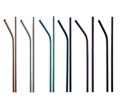 China Sustainable Free Stainless Steel Drinking Reusable Thick Metal Custom Straw Bulk Set Cleaning Brush Eco-Friendly With Silicone Tips Logo for sale