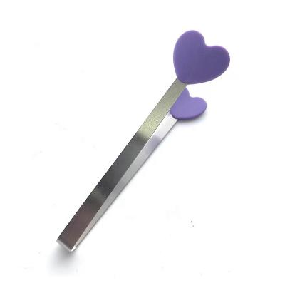 China Viable Mini Ice Tong For Food Sugar Ice Salad Buffet Heart Shaped Bread Silicone Kitchen Tongs Premium Silicone Stick Non for sale