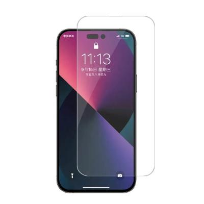 China Anti-static Blueo 2.5D Anti-Glare Silk Full Cover Glass With Applicator Tempered Glass Screen Protector For Iphone 14 for sale