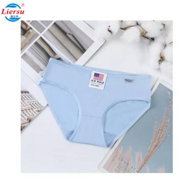 China Liersu New Product Women Underwear Antibacterial Sexy Soft Breathable Women Briefs Single Panties for sale