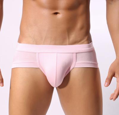 China Fancy Men's Sexy Breathable Briefs Antibacterial Modal High Quality Mens Panties Brief 14 Colors Solid Underwear Men for sale