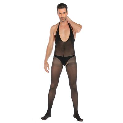 China LIERSU7 Mesh Spandex Uniform Temptation Clothing Men's Erotic Lingerie One-Piece Costume Sexy Male Sexy Nylon Open File for sale