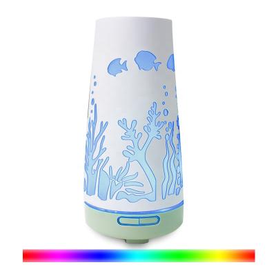 China 2021 NEWEST Household Essential Oil Unique Ultrasonic Humidifier Sea Iron Humidifier Creative Aroma Diffuser for sale