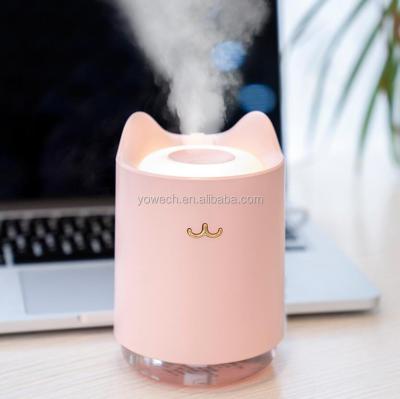 China Mini Home Office Bedroom Lobby Hotel Mini New Arrivals Cute Cat USB Mist Atomizer Air Humidifier Cool Aroma Diffuser For Home Office essential oil head office for sale