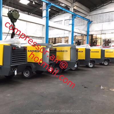 China Model XAXS600Cd Atlas Copco Air Compressor AC Lubricated Portable Compressor (Mobile Screw Air Compressor) for sale