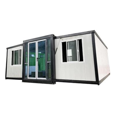 China Mid Century Modern 20ft Insulated Strong Bedroom Prefab House Expandable Frame 2 Container Homes for sale