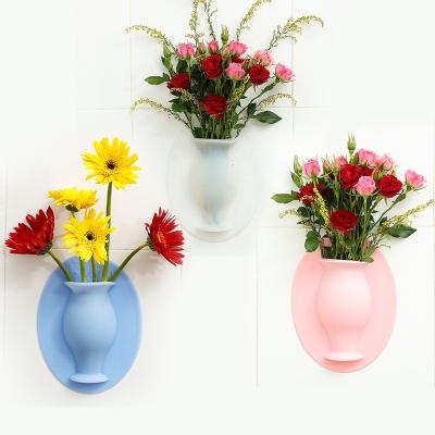 China Environmentally Friendly Recyclable Silicone WALL Stable Self Adhesive Magic Vase For Wall Stained Glass for sale