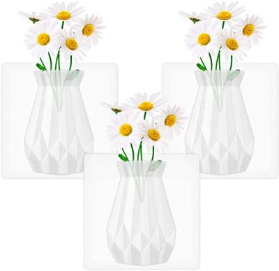 China Reusable Silicone Removable Strong Self Adhesive WALL Magic Vase For Fridge Door Glass Window for sale