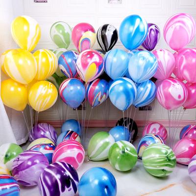 China Morden latex balloons 12 inch balloon supplies colored latex balloons agate marble balloon for sale