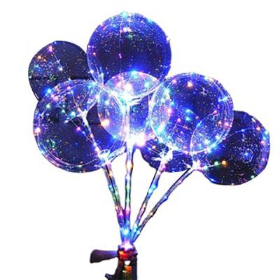 China Toy 70 cm LED Wave Movie Balloon Pole Support Group Supplies Transparent Ball Aluminum Pole Balloon Decoration for sale