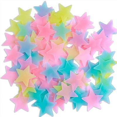 China 3D Star Hotel Luminous Sticker Children's Self Adhesive Bedroom Wall Sticker Decoration Used To Decorate Kids Room 100 Pcs for sale