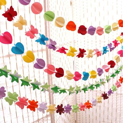 China Modern Three-Layer 2m Balloon Garland Paper String Pendant Pendant For Wedding Party And Florist Decoration for sale