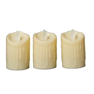 China Home Decoration LED Candle Flameless Amber Including Remote Control Battery Operated Candle Flame LED Swinging Candle for sale