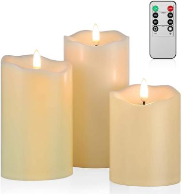 China Home Decoration LED Candles Flameless Candles with Remote Control and Battery Timer 3 Power for Halloween Family Weddings for sale