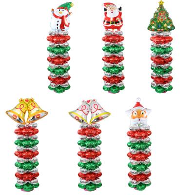 China Advertising Toy Merry Christmas Balloon Arch Set Snowman Santa Claus Balloon Garland for 2022 Christmas New Year Party Decorations Balls Home Column for sale