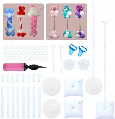 China Advertising Toy Balloon Guide Crystal Pole Small Column Low Bottom Column Show Kit Rack Balloon Water Arch Set Guide Column for sale