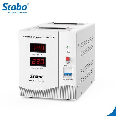 China 10 KW Voltage Stabilizer Single Phase AC Toroidal Transformer Automatic Voltage Regulator SVC Servo Motor for sale