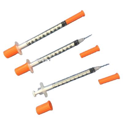 China Single Use Disposable Insulin Syringe 1ml / 0.5ml U-100 By EO Gas for sale