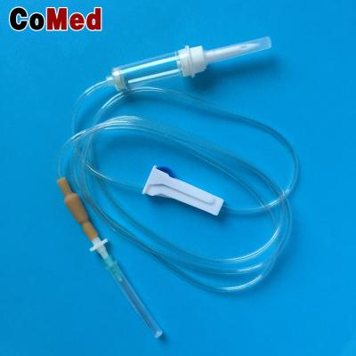 China Disposable disposable iv infusion set with Y injection port with hypodermic needle for infusion pump for sale