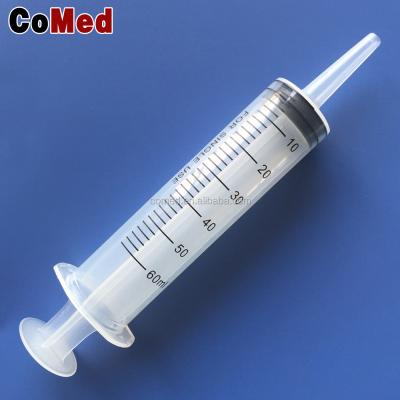 China Large Single Use Disposable Syringe 50ml 60ml For Feeding Or Food Wound Cleaning for sale