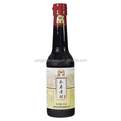 China Solid-state fermentation vinegar 250ml bulk bran ripe black brown vinegar 250ml for sale