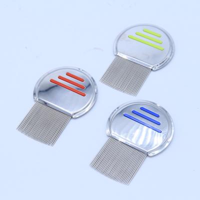 China Stocked Stainless Steel Comb Dog Pet Grooming Stainless Steel Remove Flea Comb For Dog for sale