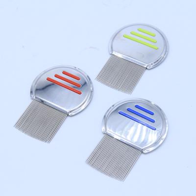 China Viable Specialization Pet Lice Removal Pet Stainless Steel Handle Head Lice Comb for sale