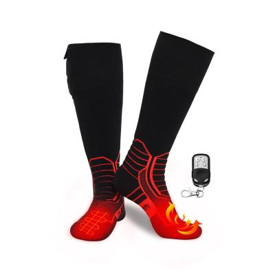 China 2021 Sporty Upgraded 7.4V 2600mAh Rechargeable Battery Operated Cold Weather Heated Socks For Hunting, Skiing for sale