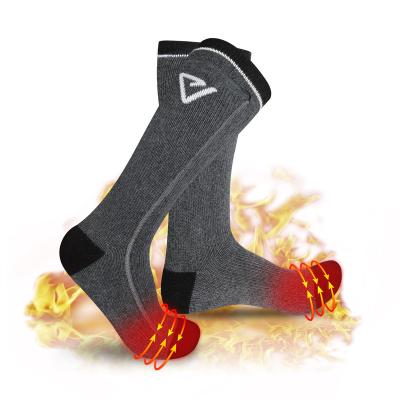 China Winter sports 7.4v 2200mah custom battery brand electric rechargeable heated socks for outdoor sports for sale