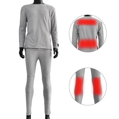 China USB Washable Electric Heated Heating Thermal Underwear Long Sleeve Thermal T-Shirts Or Pants for sale