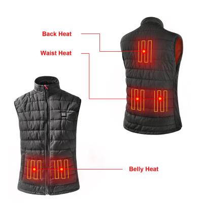 China Electric Rechargeable 5V USB Battery Heating Windproof Far Infrared Fleece Padded Knit Sweater Heating Vest for sale