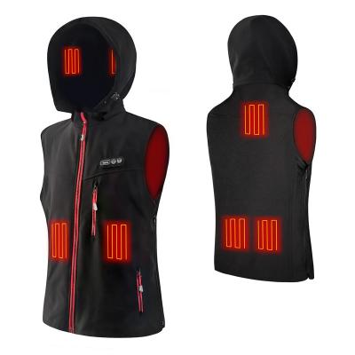 China Electric Motorcycle Usb 5v Hoodie Vest Battery Operated Windproof Vest With Hooded For Winter Riding for sale