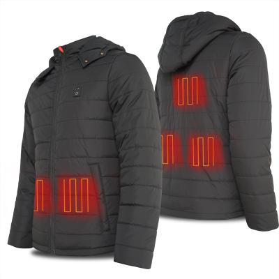 China Usb Sustainable Electric Battery Heated Jacket For Winter Light Weight Heating Temperature Controlled Mens Clothing Heated Jacket for sale